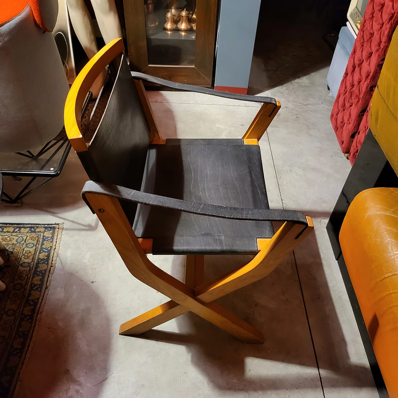 4 Wood and leather Kiu armchairs by LuxorItalia 21