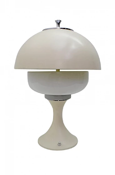 Lampada da tavolo in alluminio attribuita a Gaetano Sciolari, anni '60