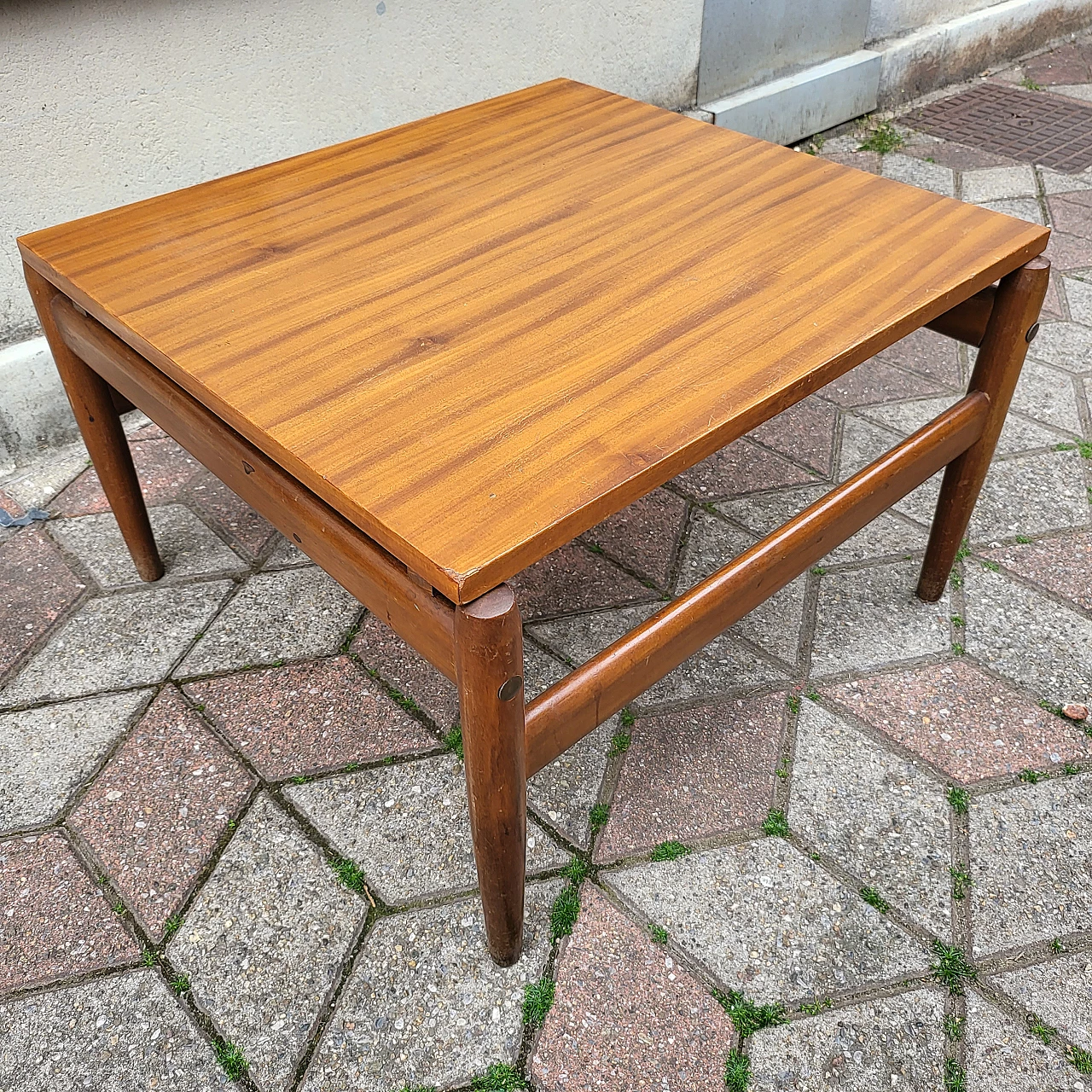 Square solid wood coffee table by Ico Parisi, 1960s 3