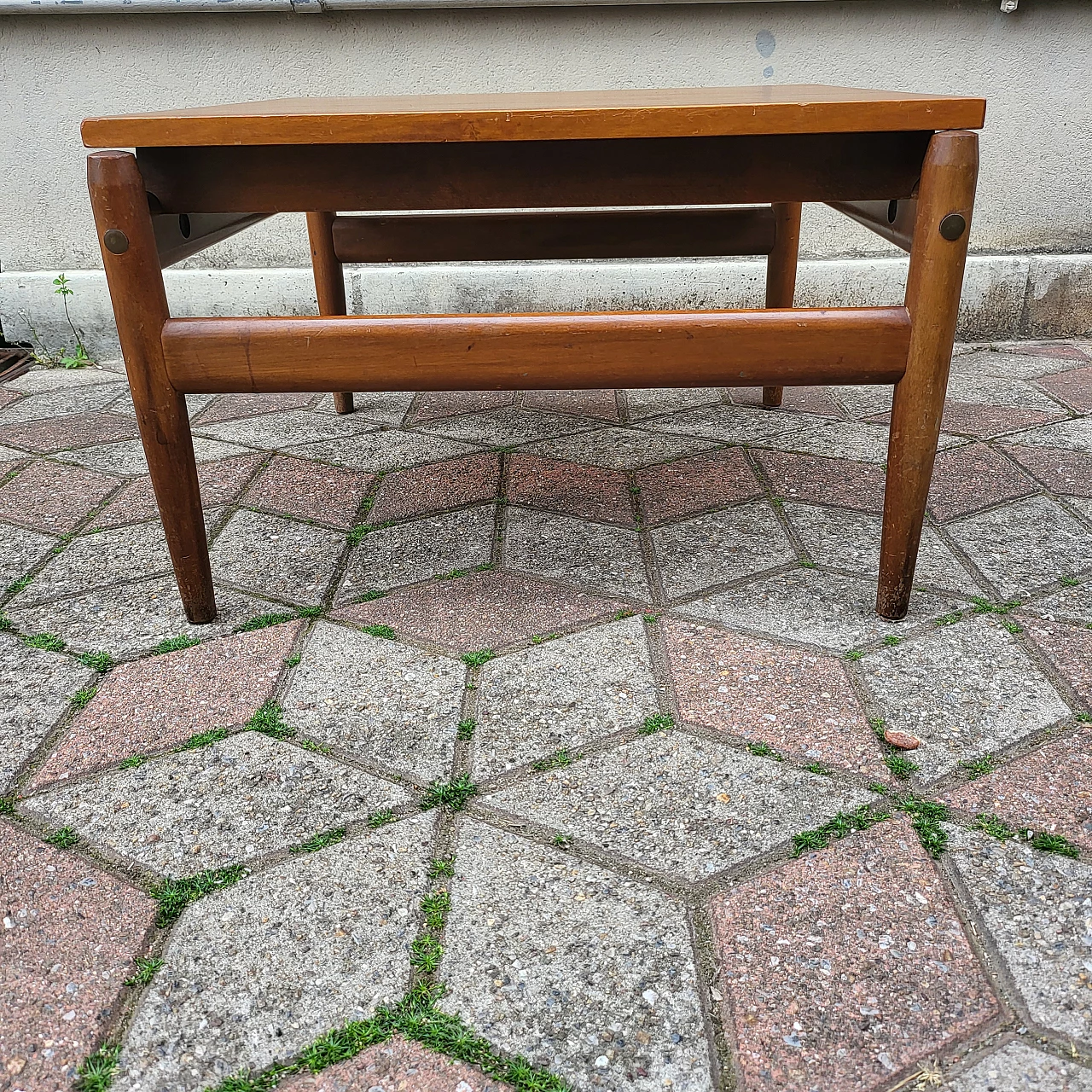 Square solid wood coffee table by Ico Parisi, 1960s 4