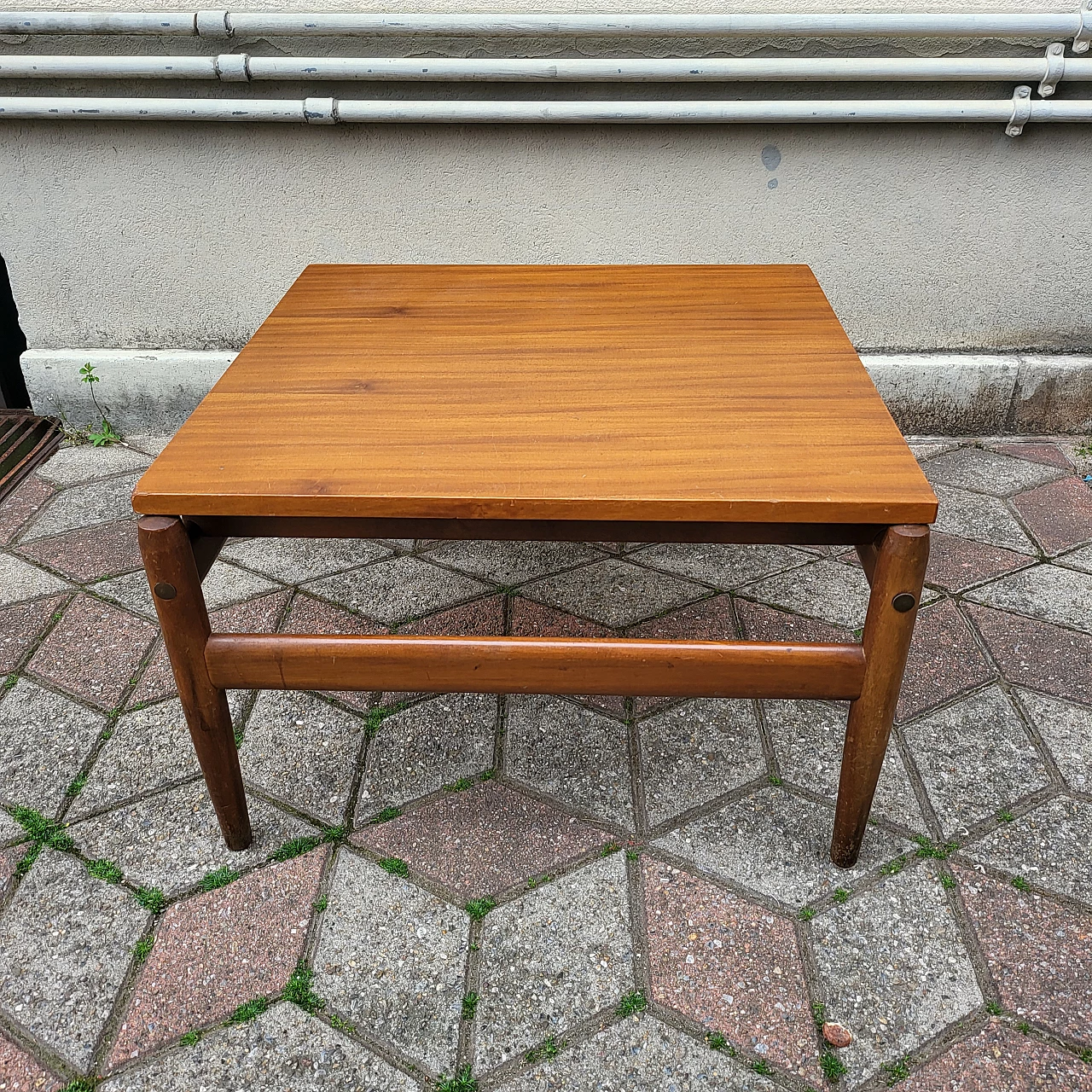 Square solid wood coffee table by Ico Parisi, 1960s 5