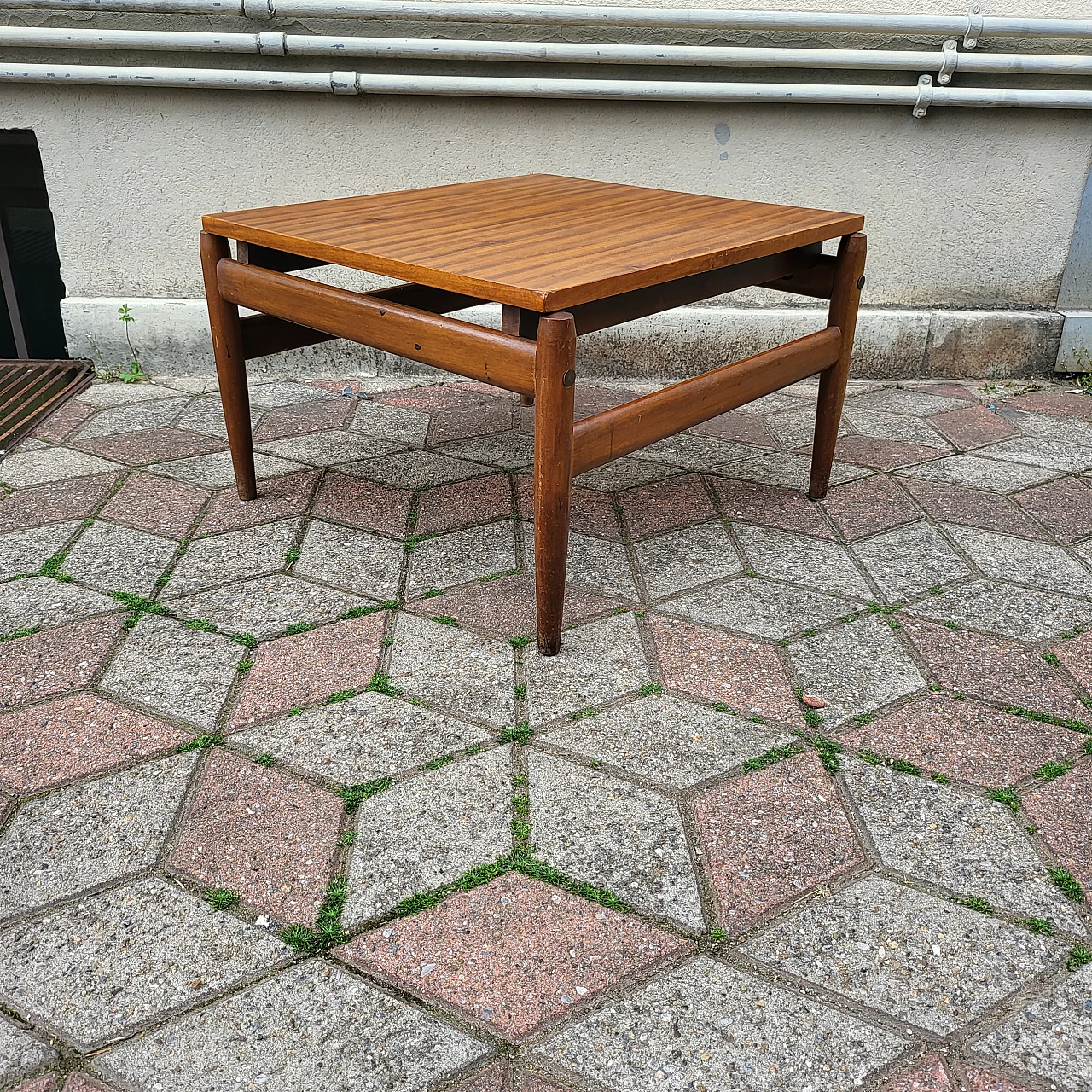 Tavolino quadrato in legno massello di Ico Parisi, anni '60 8