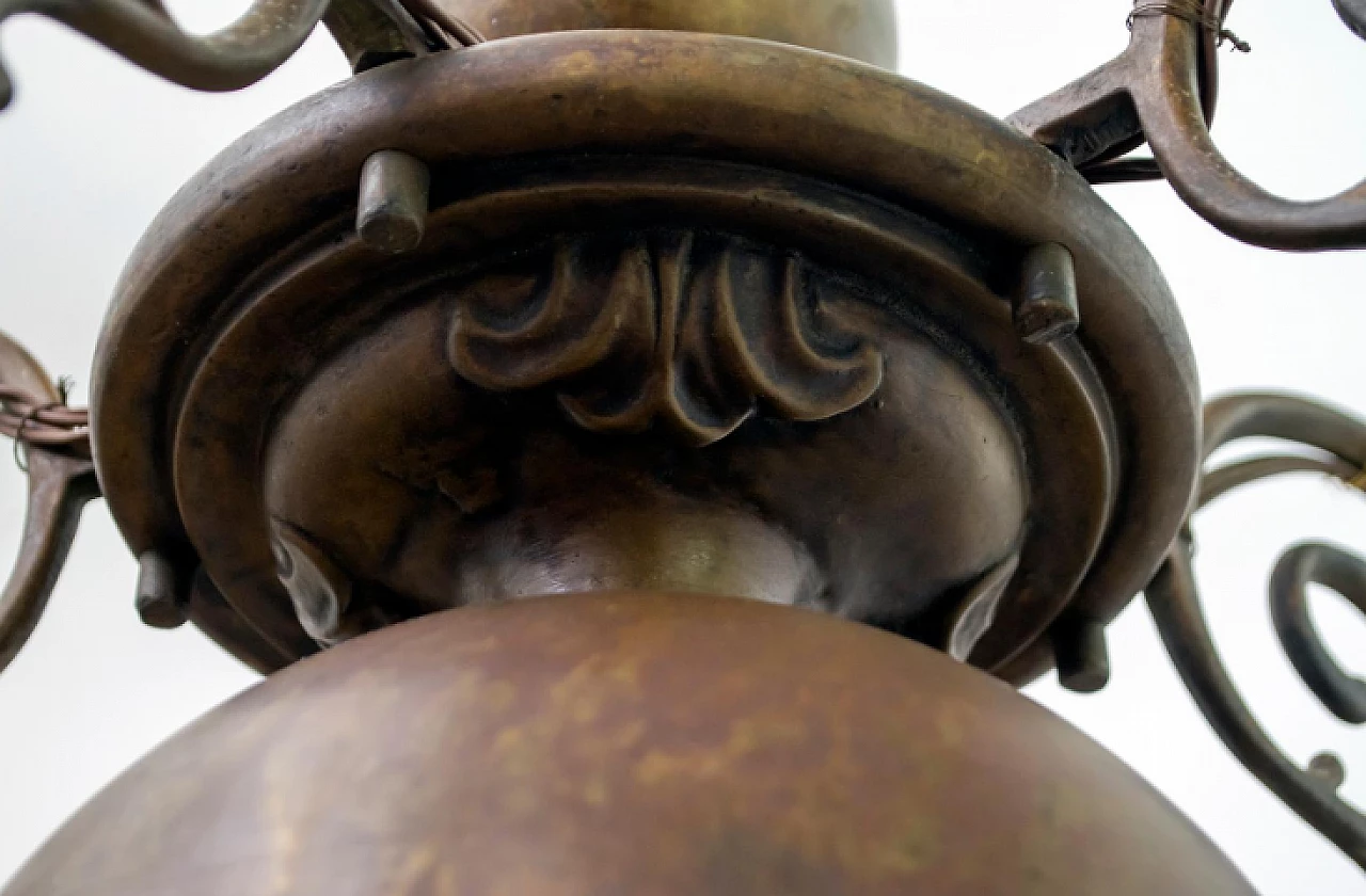 Baroque bronze chandelier, 18th century 9