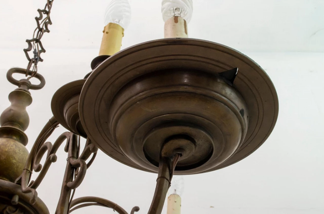 Baroque bronze chandelier, 18th century 10