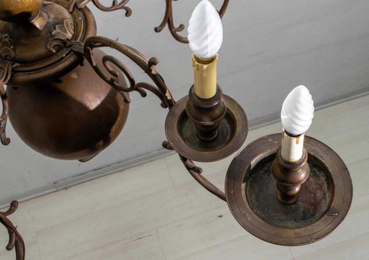 Baroque bronze chandelier, 18th century 14