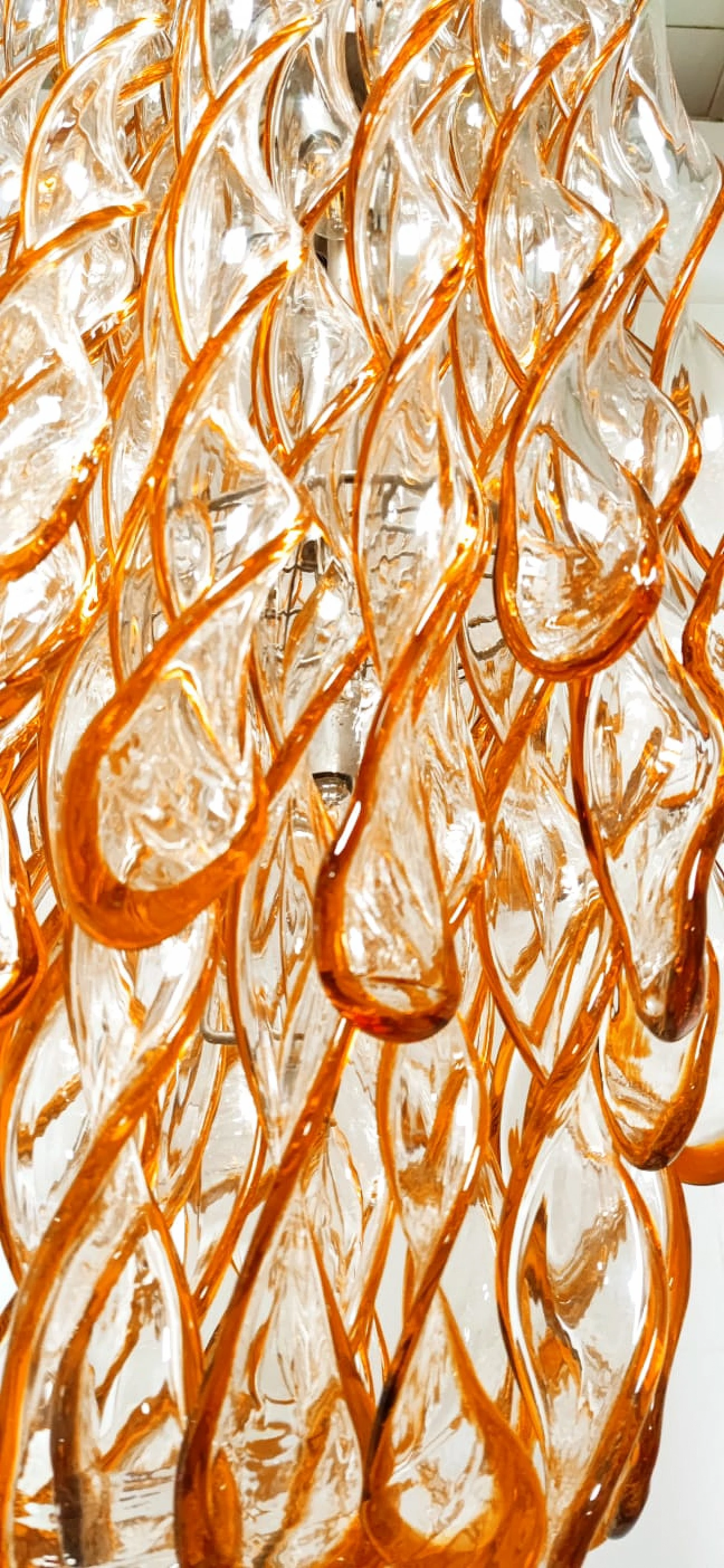 Murano glass chandelier by Aureliano Toso, 1960s 6