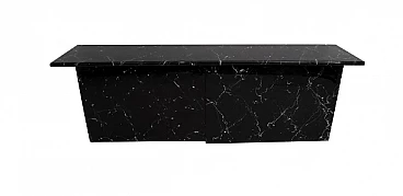 Faux Marquina marble sideboard, 1980s