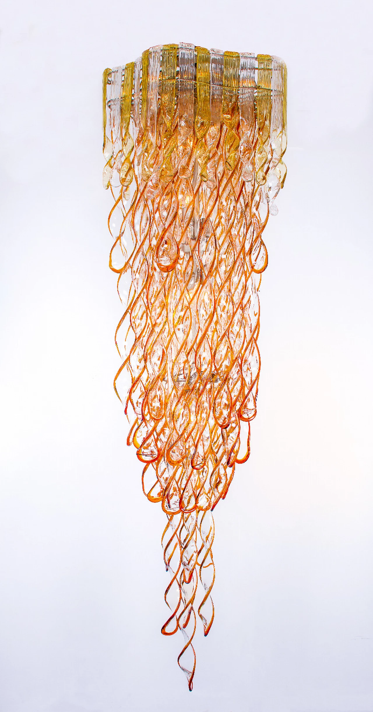 Murano glass chandelier by Aureliano Toso, 1960s 8