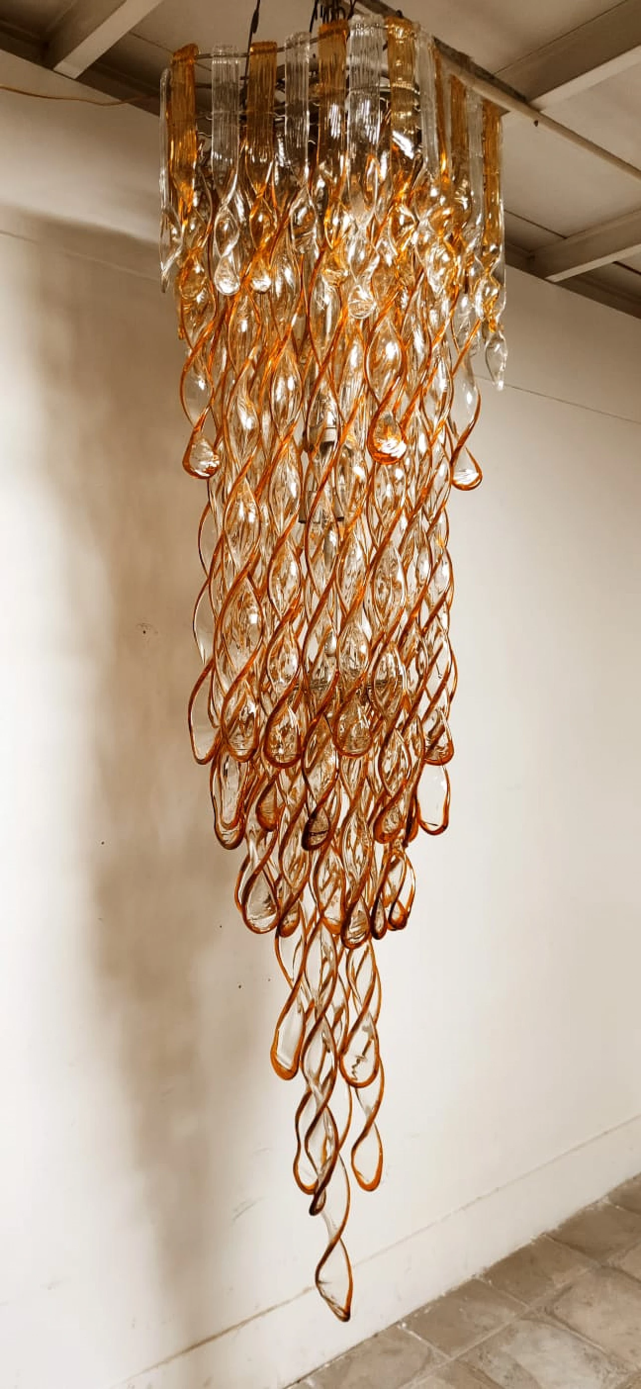 Murano glass chandelier by Aureliano Toso, 1960s 14