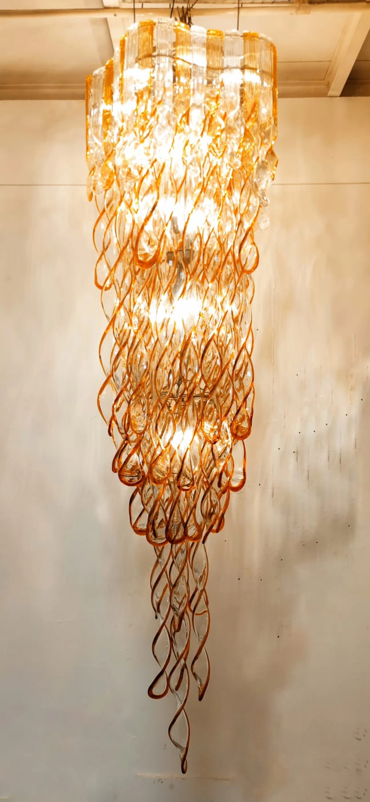 Murano glass chandelier by Aureliano Toso, 1960s 18