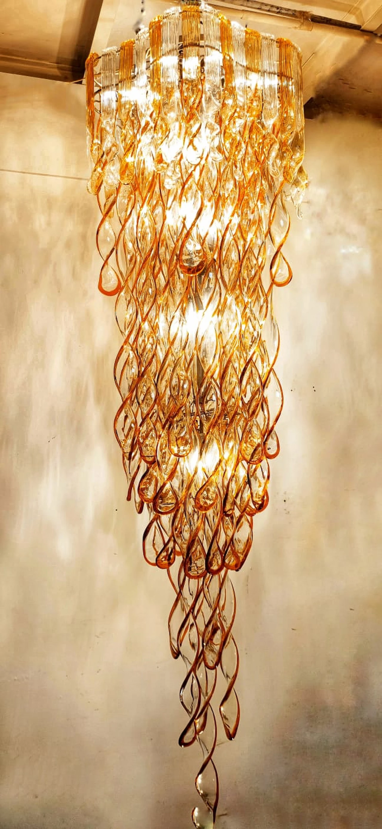Murano glass chandelier by Aureliano Toso, 1960s 19