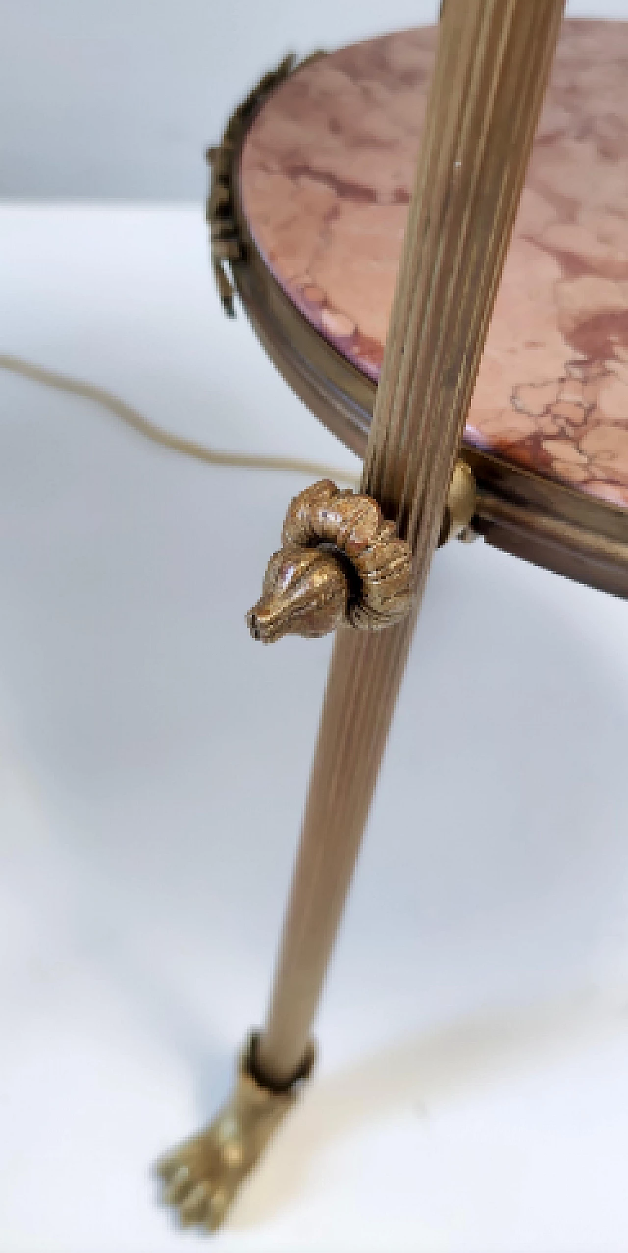 Metal, travertine and glass floor lamp by Vittorio Zecchin, 1920s 9