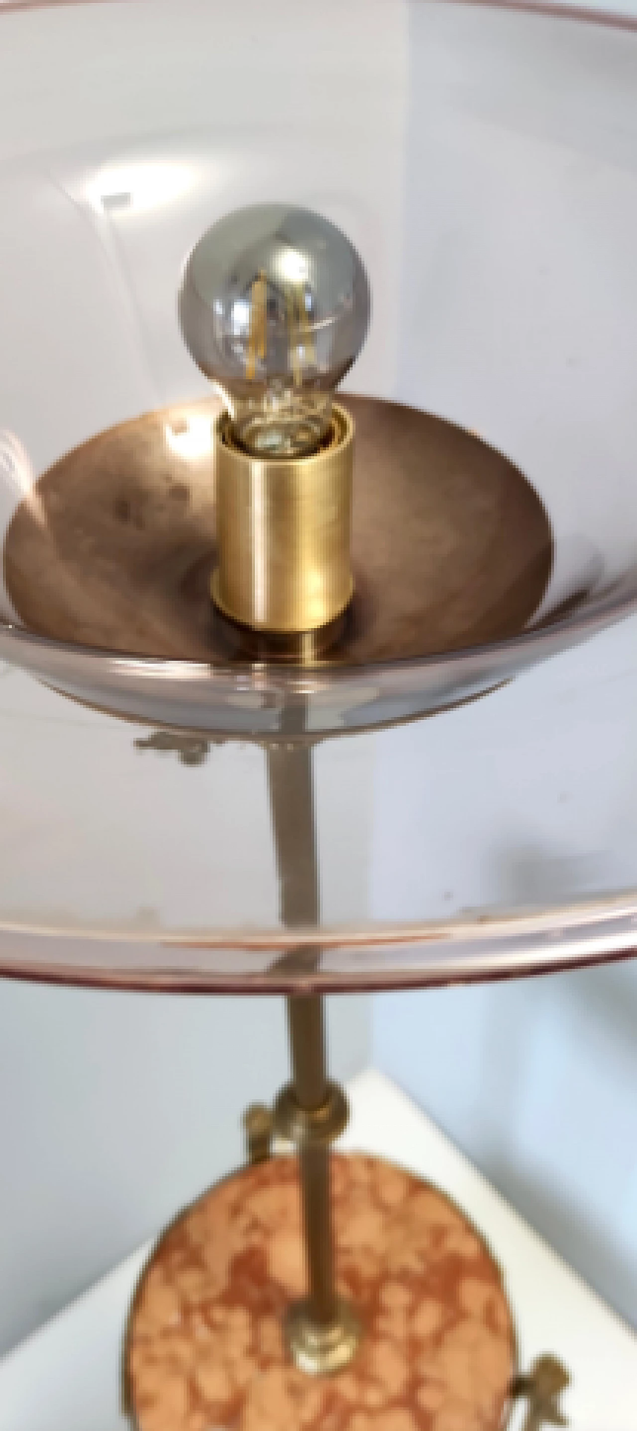 Metal, travertine and glass floor lamp by Vittorio Zecchin, 1920s 14