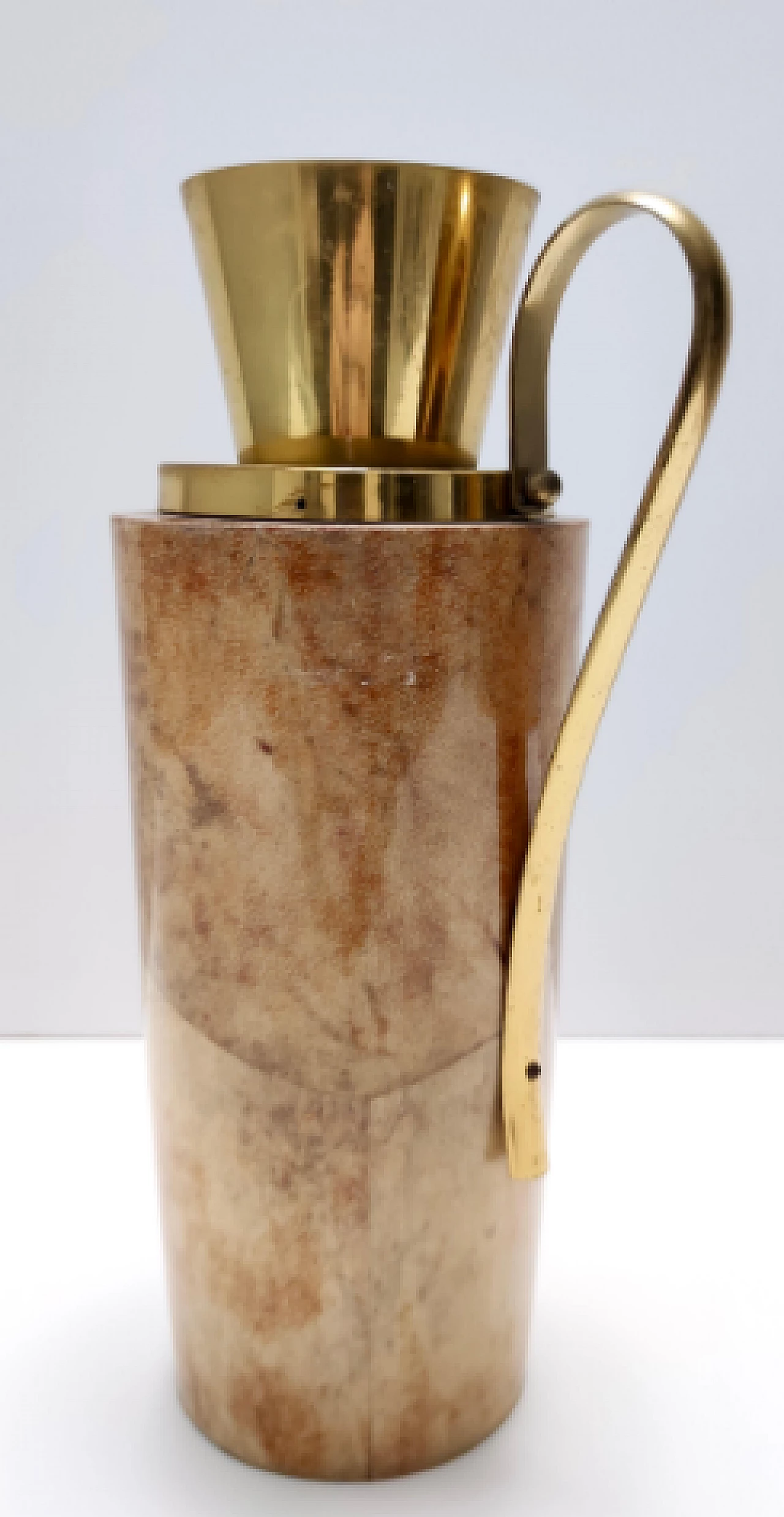 Brocca in faggio, pergamena e ottone di Aldo Tura per Macabo, anni '60 4