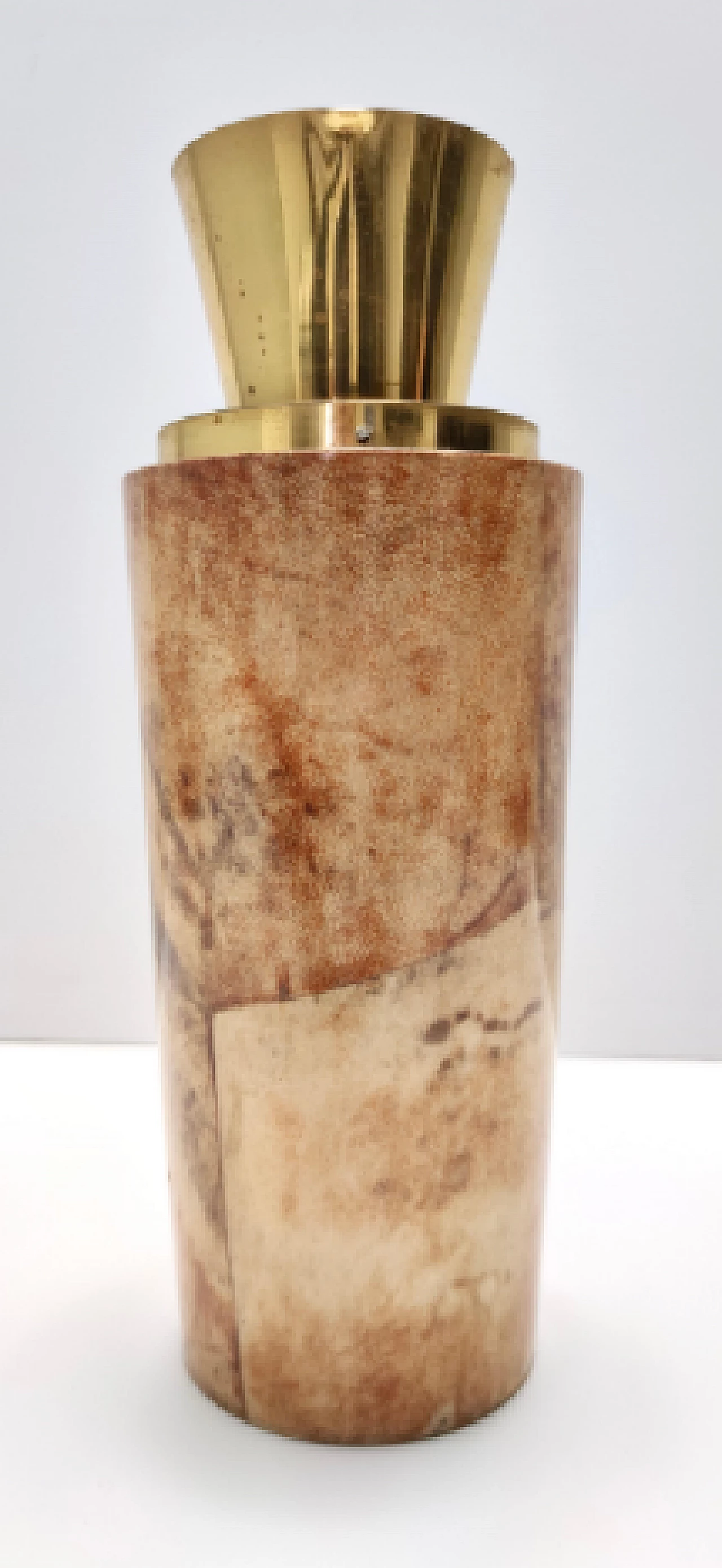 Brocca in faggio, pergamena e ottone di Aldo Tura per Macabo, anni '60 5