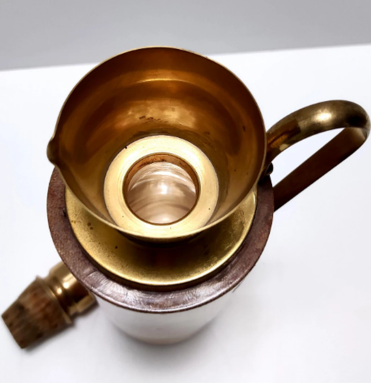 Brocca in faggio, pergamena e ottone di Aldo Tura per Macabo, anni '60 8