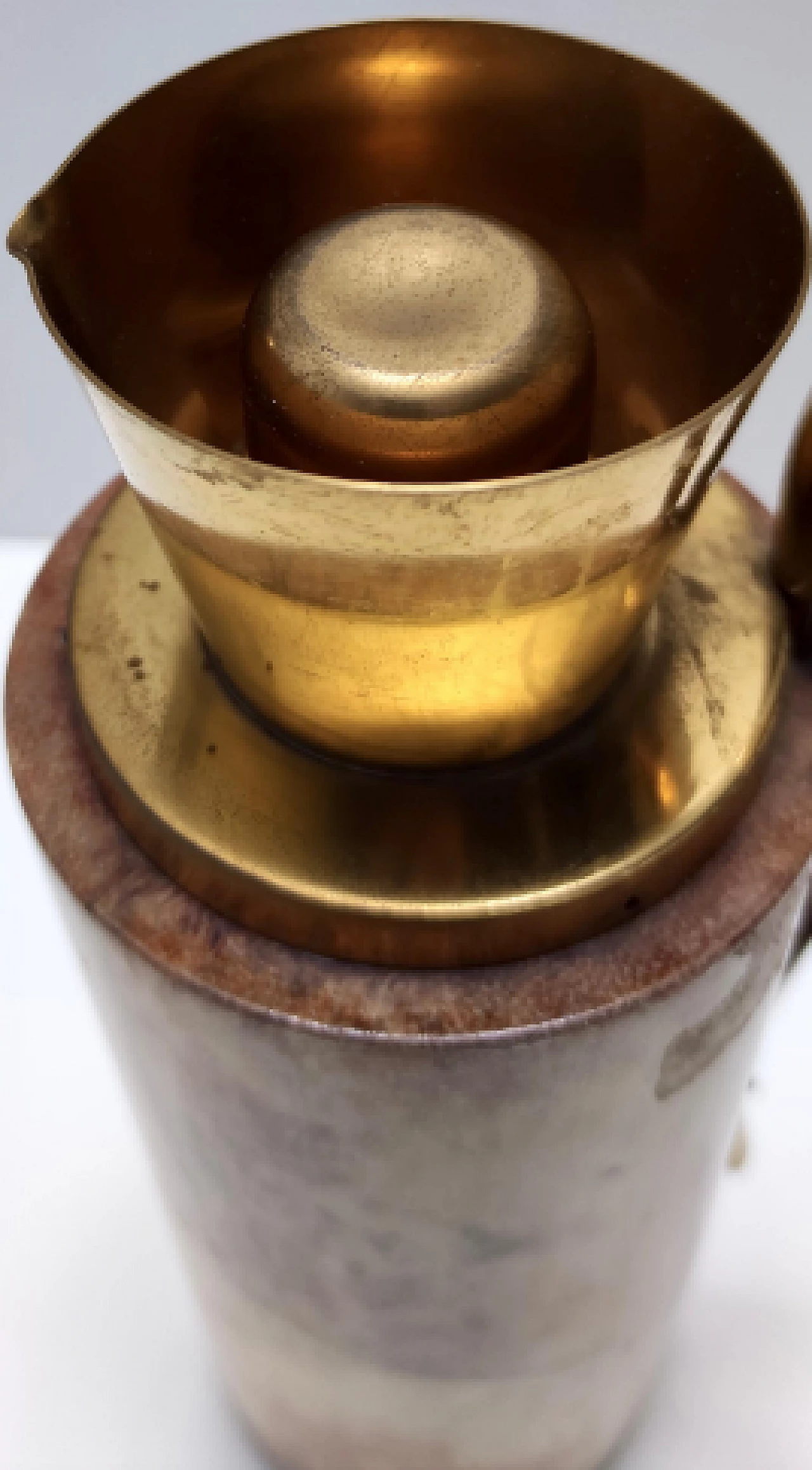 Brocca in faggio, pergamena e ottone di Aldo Tura per Macabo, anni '60 9