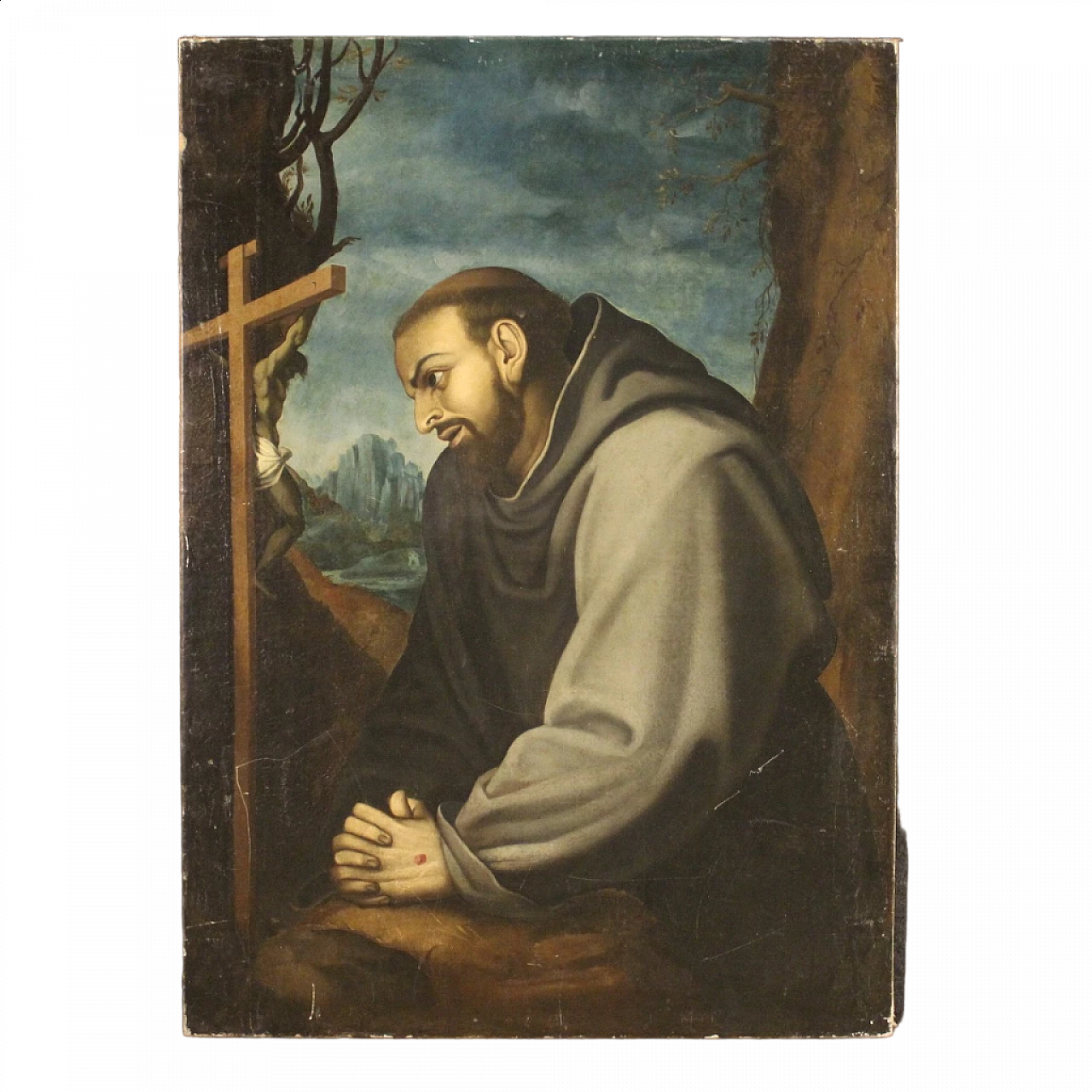 Saint Francis, oil painting on canvas, 18th century 16