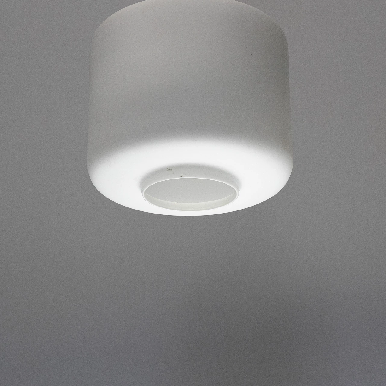 Lampadario in vetro e metallo, anni '50 4