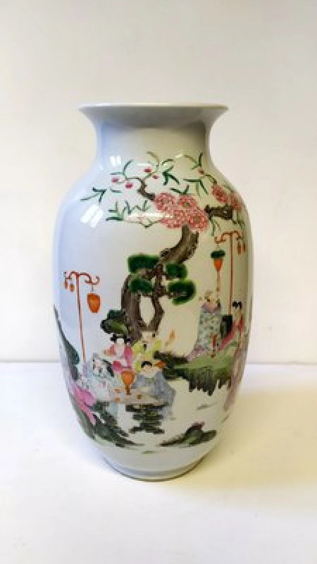 Chinese hand painted porcelain Juren Tang Zhi vase 10