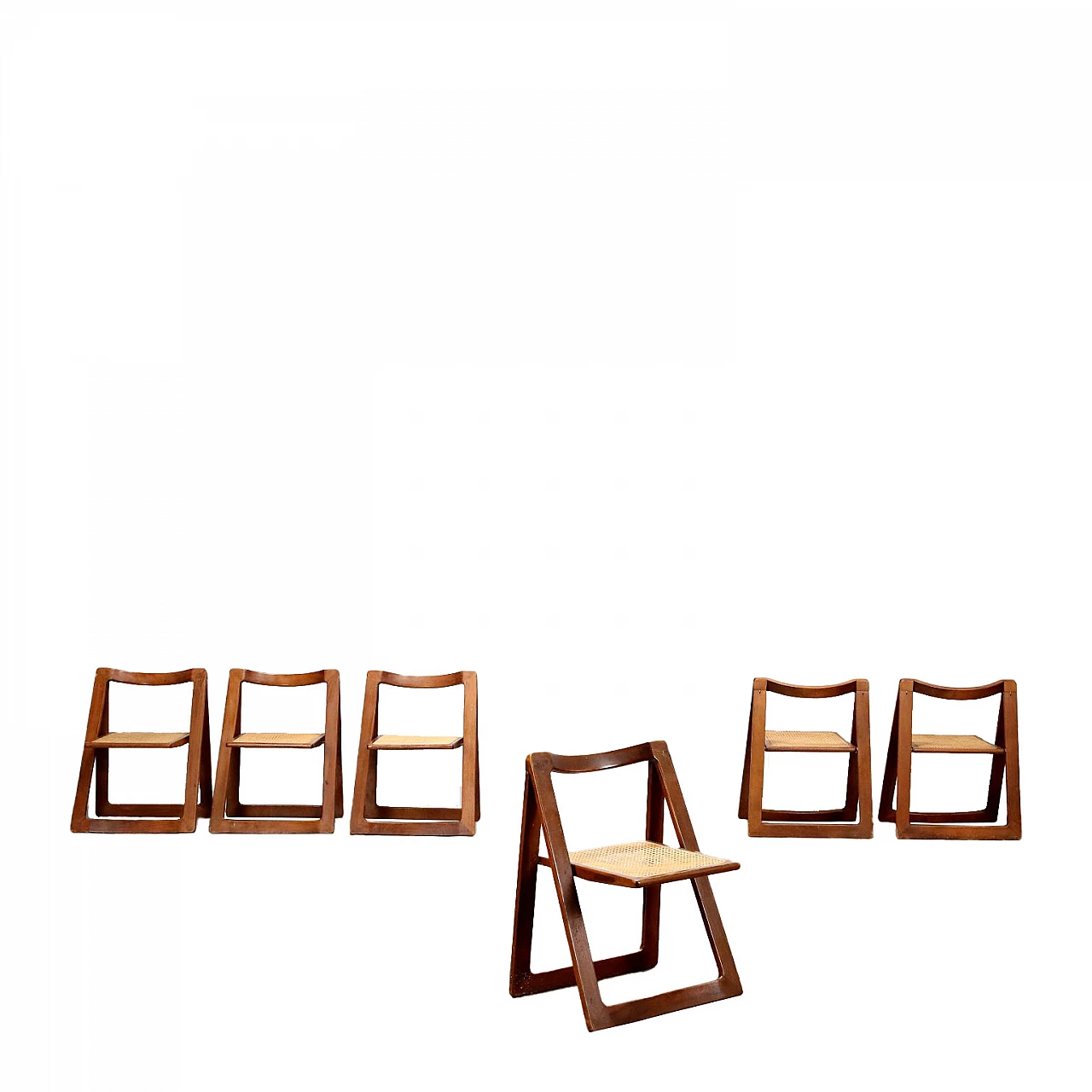 6 Trieste chairs by Aldo Jacober for Bazzani, 1960s 1
