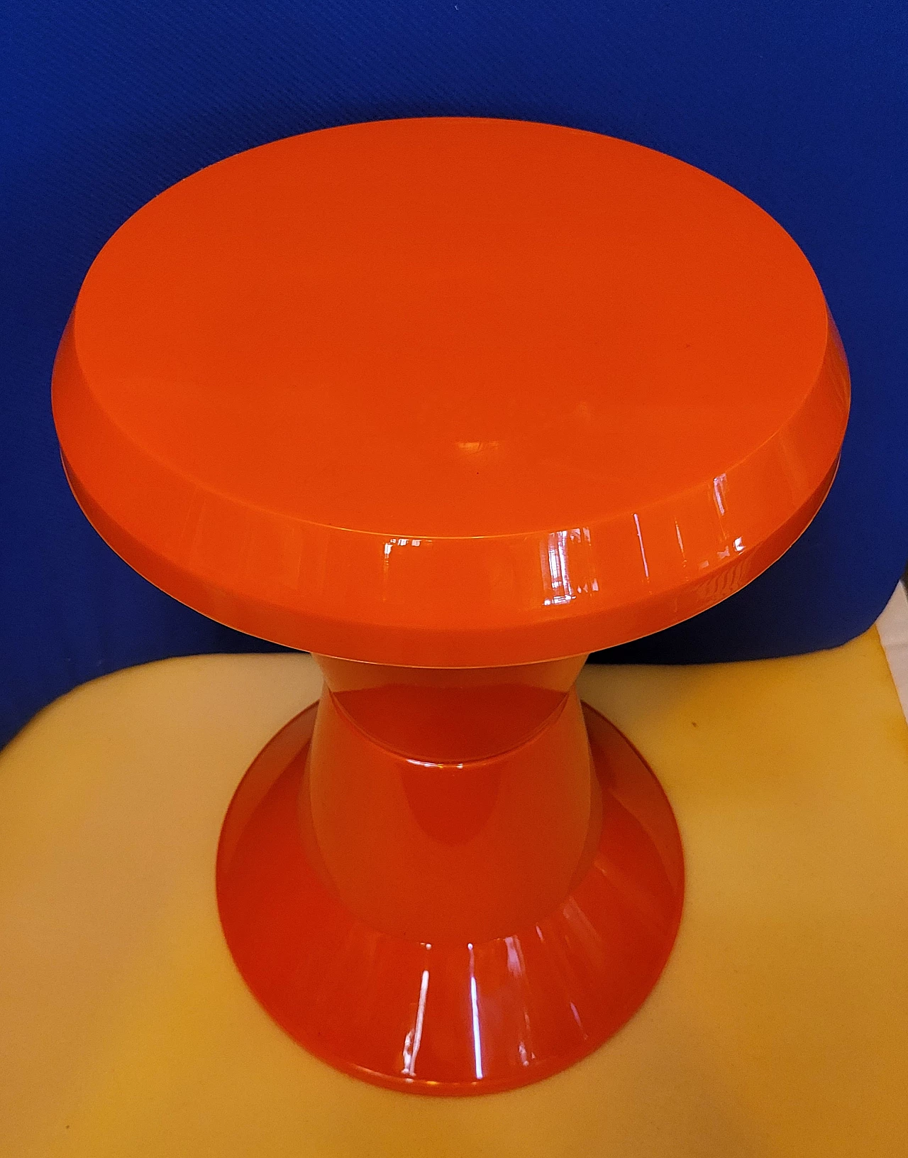 4 Orange plastic Diablo stools by Giganplast, 1970s 7
