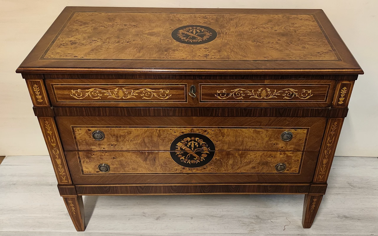 Napoleon III inlaid wood commode, 19th century 1