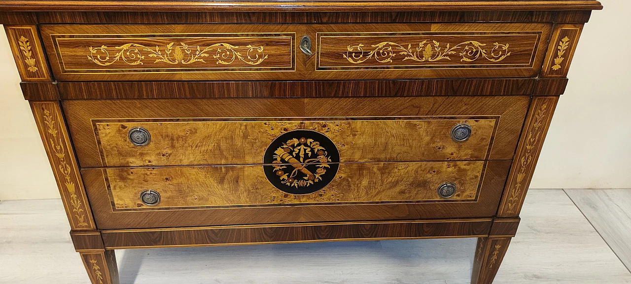 Napoleon III inlaid wood commode, 19th century 7