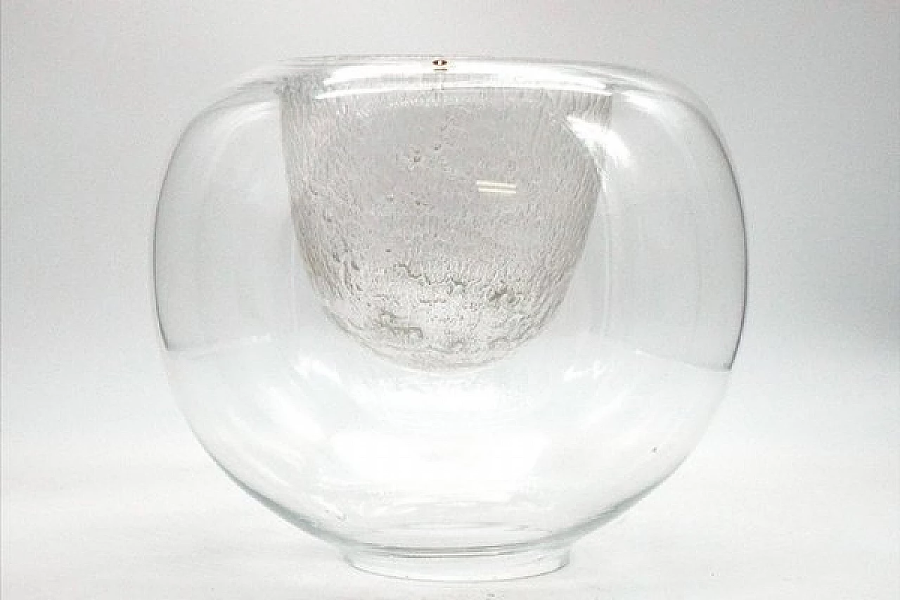 Vaso centrotavola in cristallo di Tapio Wirkkala per Iittala, anni '70 2