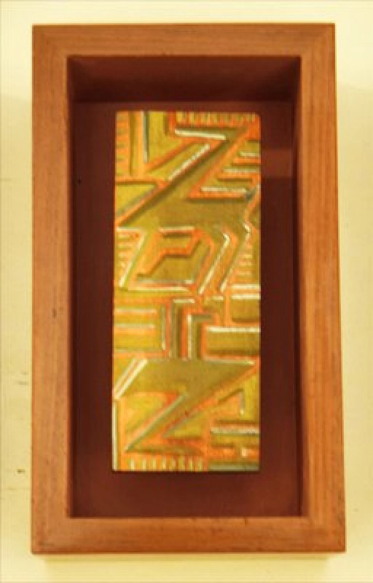 Applique da parete in stile futurista a cinque moduli in legno, anni '50 11