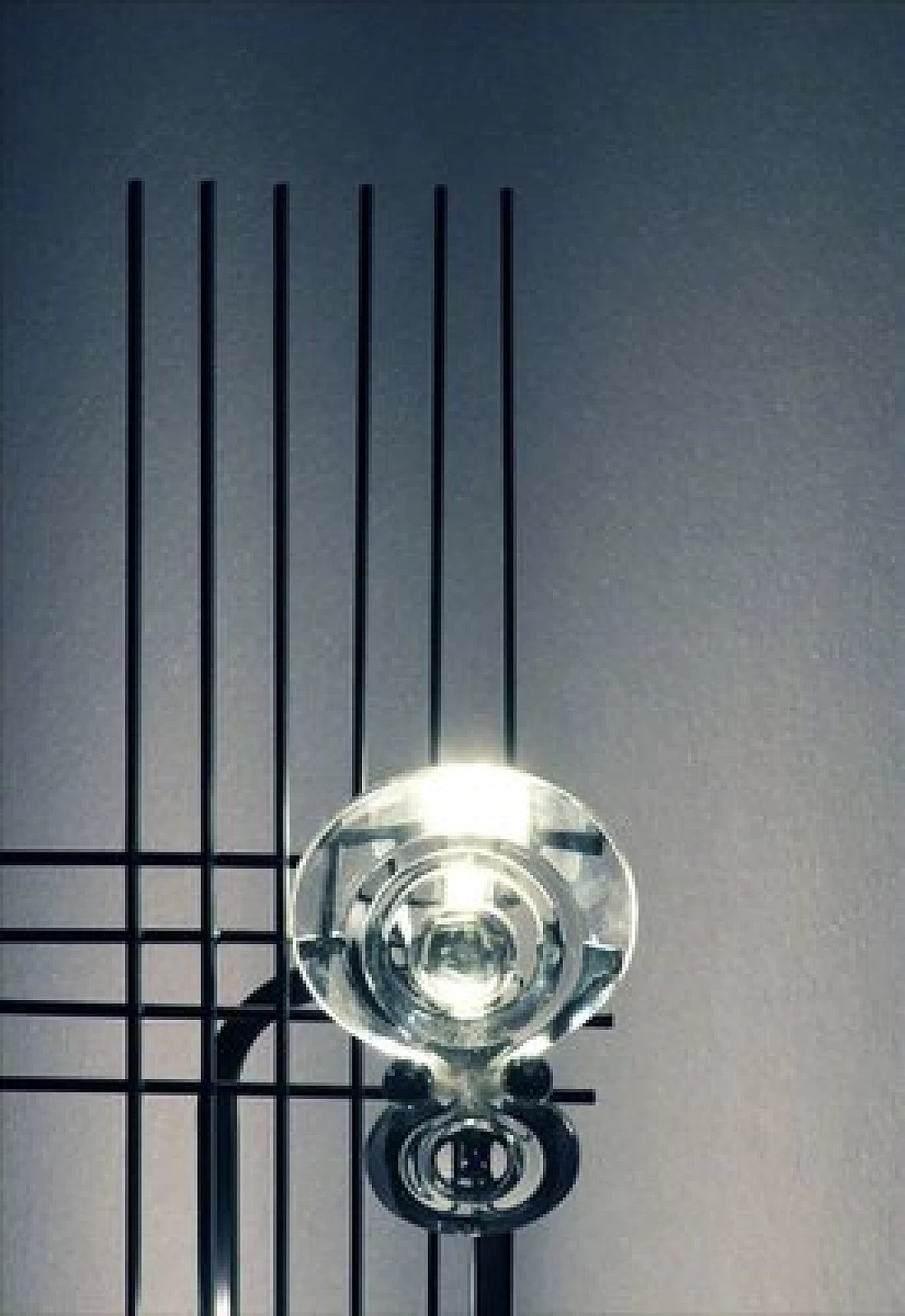 Lampada da terra a sei luci in metallo e cristallo di Oscar Torlasco, anni '70 7