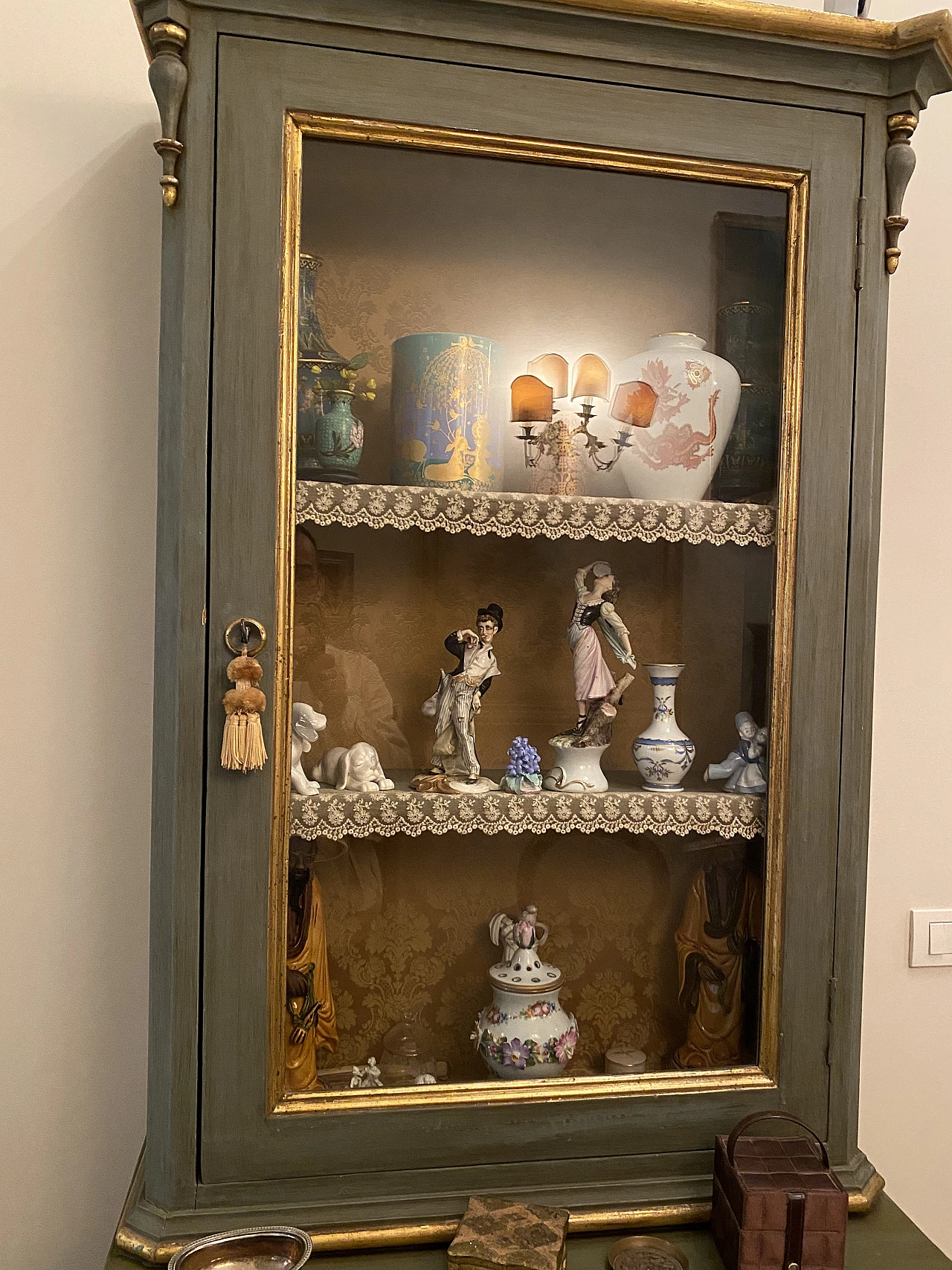Credenza in legno con vetrina, '800 3