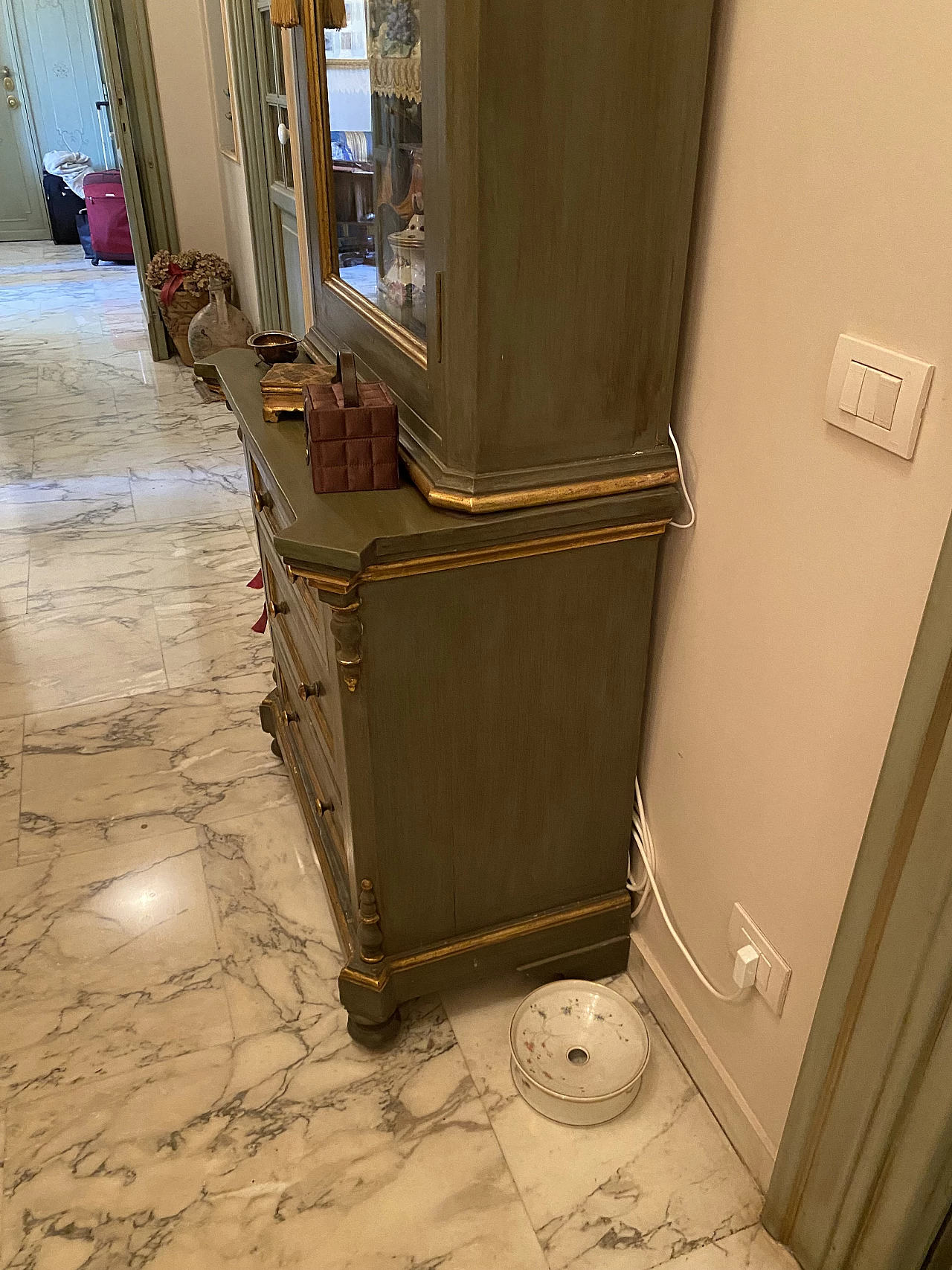 Credenza in legno con vetrina, '800 4