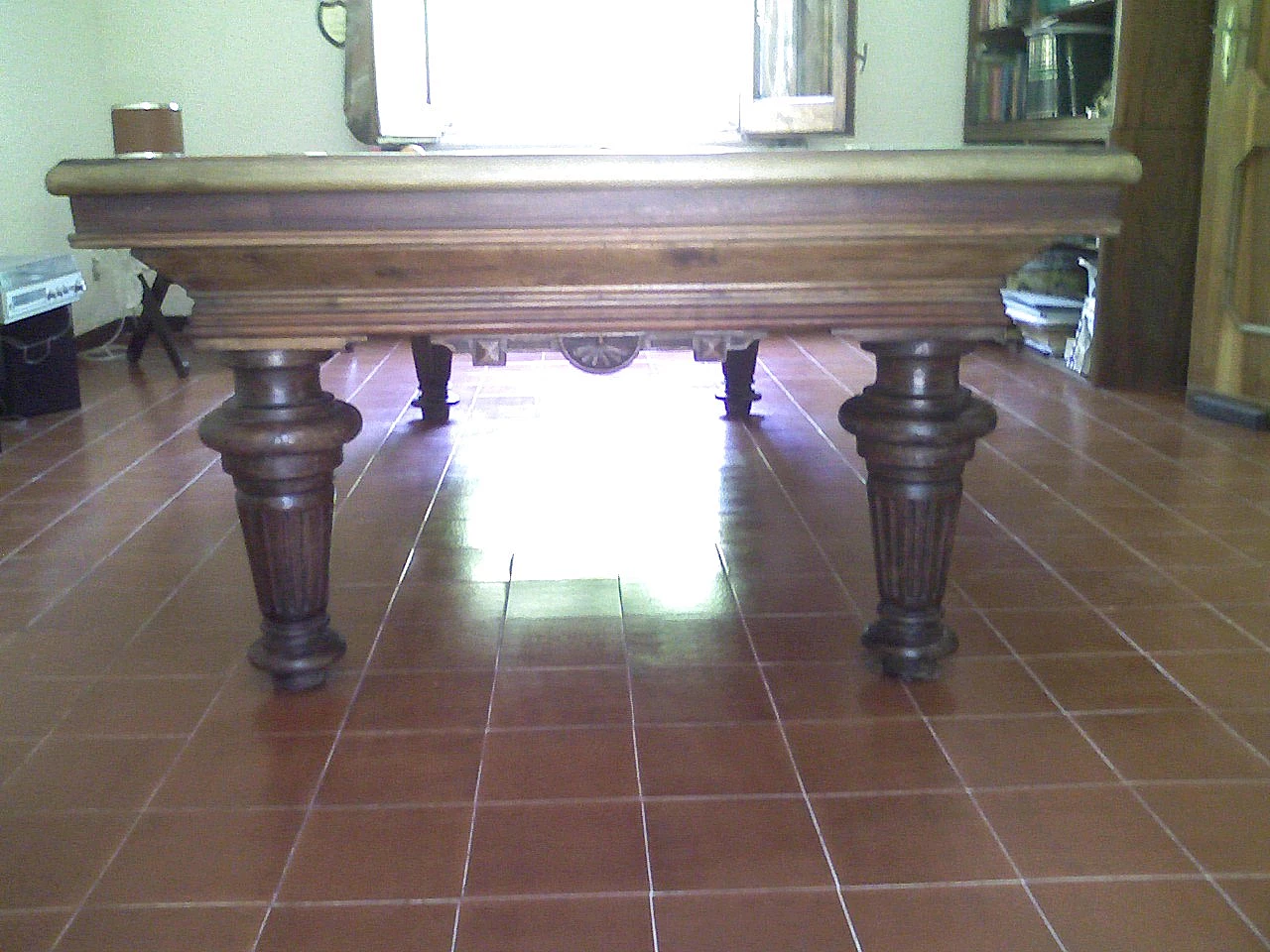 Walnut carom billiards table by Fabbrica Biliardi Rutigliani, 19th century 1