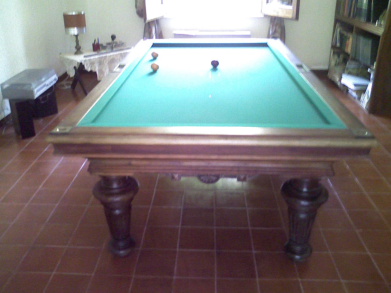 Walnut carom billiards table by Fabbrica Biliardi Rutigliani, 19th century 2