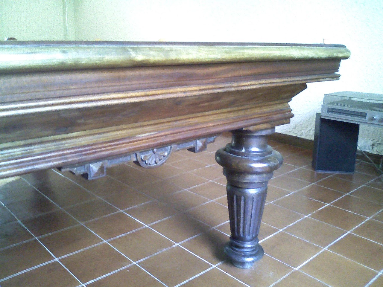 Walnut carom billiards table by Fabbrica Biliardi Rutigliani, 19th century 4