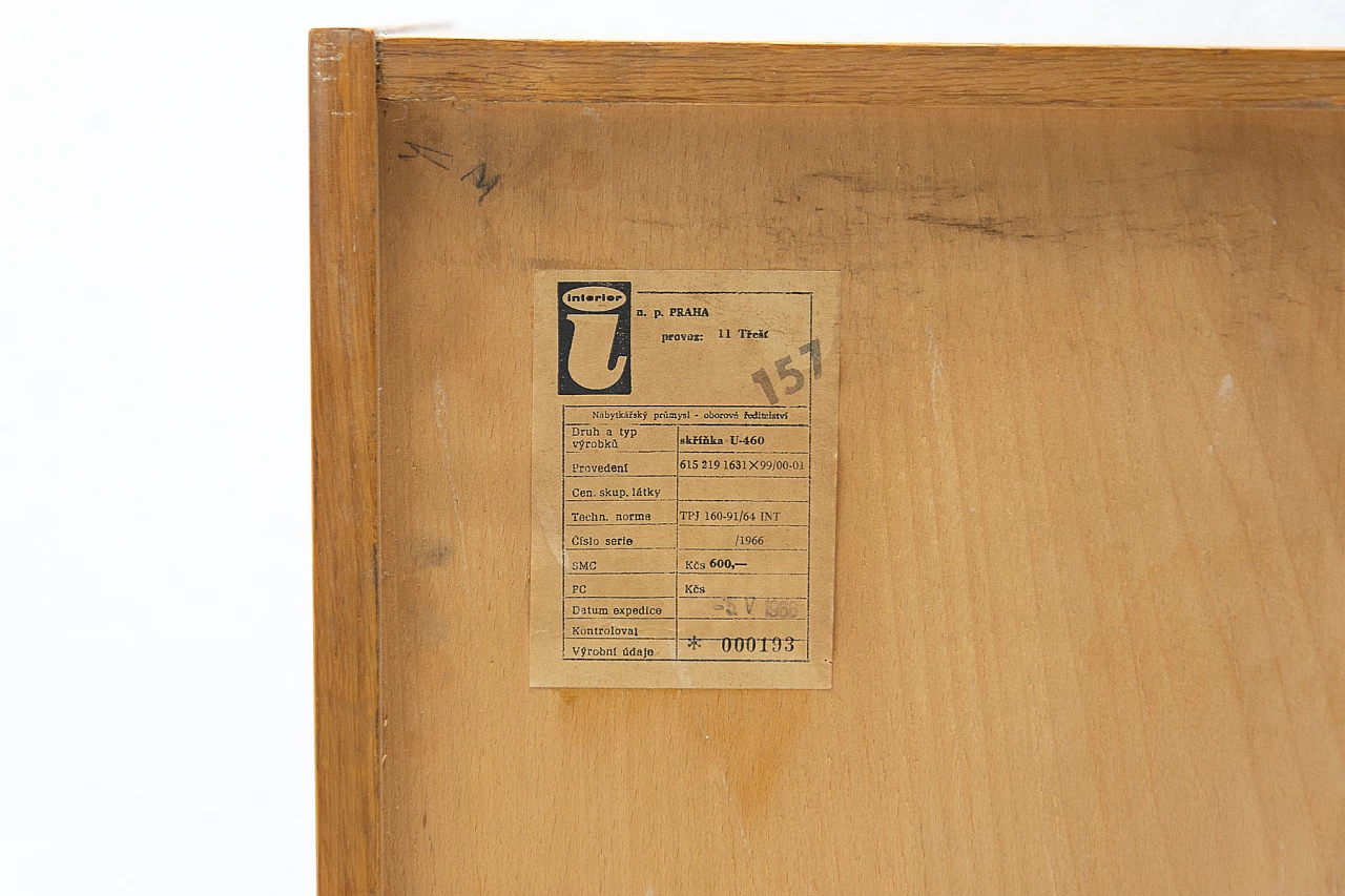 Mid Century U-460 sideboard by Jiří Jiroutek for Interiér Praha, 1960s 16