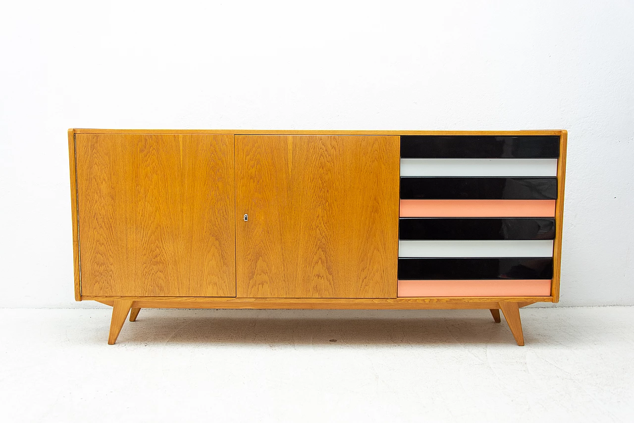 Mid Century U-460 sideboard by Jiří Jiroutek for Interiér Praha, 1960s 17