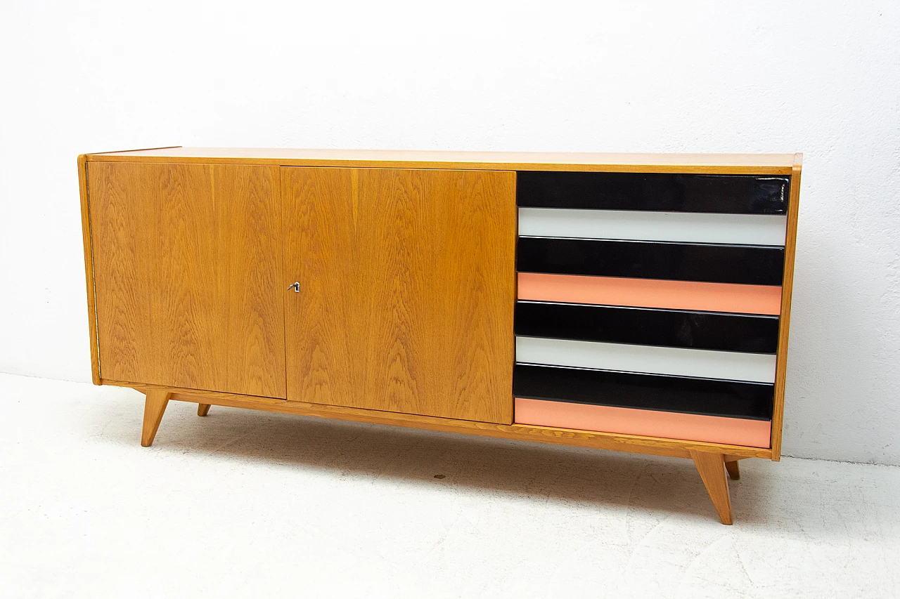 Mid Century U-460 sideboard by Jiří Jiroutek for Interiér Praha, 1960s 20
