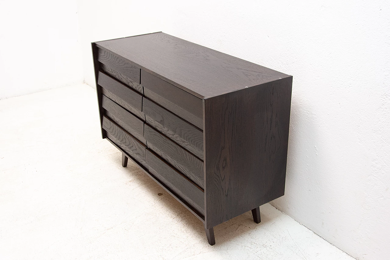 Cassettiera U-453 in rovere di Jiri Jiroutek per Interiér Praha, anni '60 5