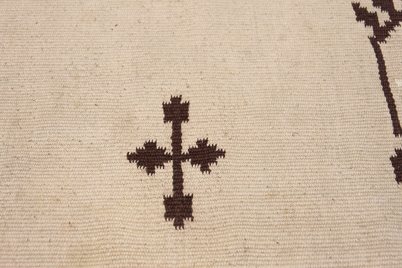 Beige and brown Kelim rug, 1970s 5