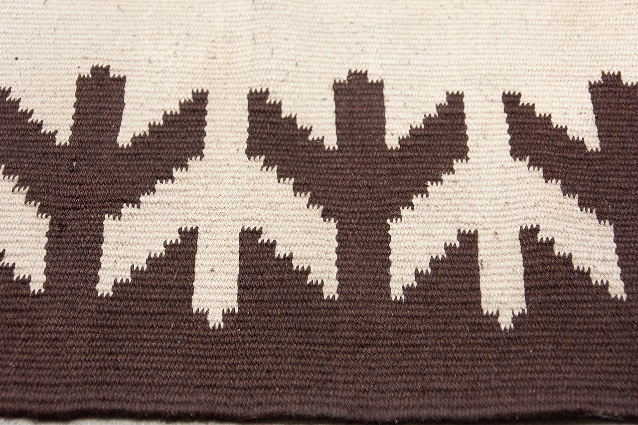 Beige and brown Kelim rug, 1970s 6