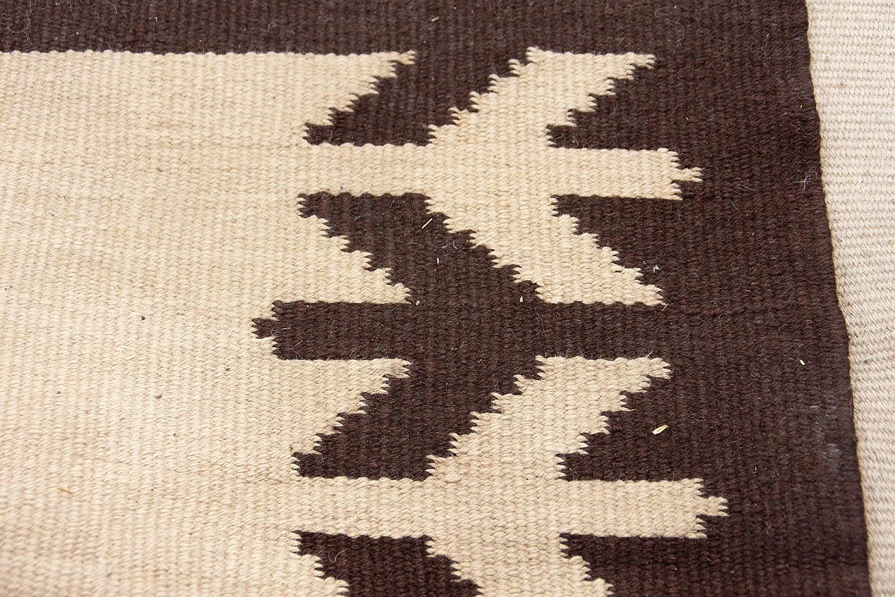 Beige and brown Kelim rug, 1970s 9