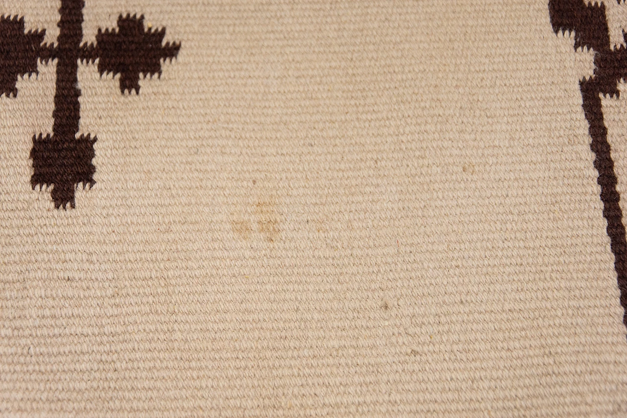 Tappeto Kelim beige e marrone, anni '70 10