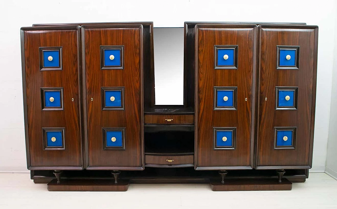 Walnut bar cabinet by Guglielmo Ulrich for Arredamenti Casa, 1940s 10