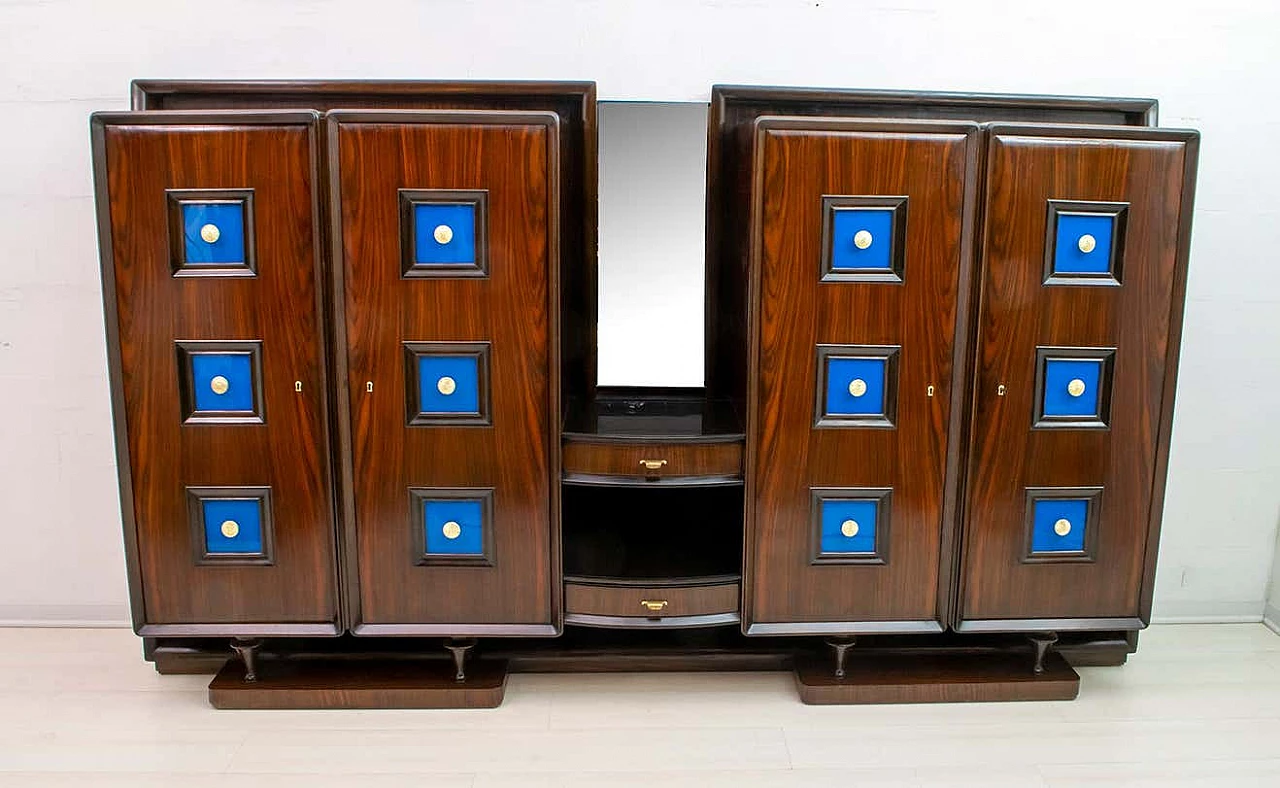 Walnut bar cabinet by Guglielmo Ulrich for Arredamenti Casa, 1940s 12