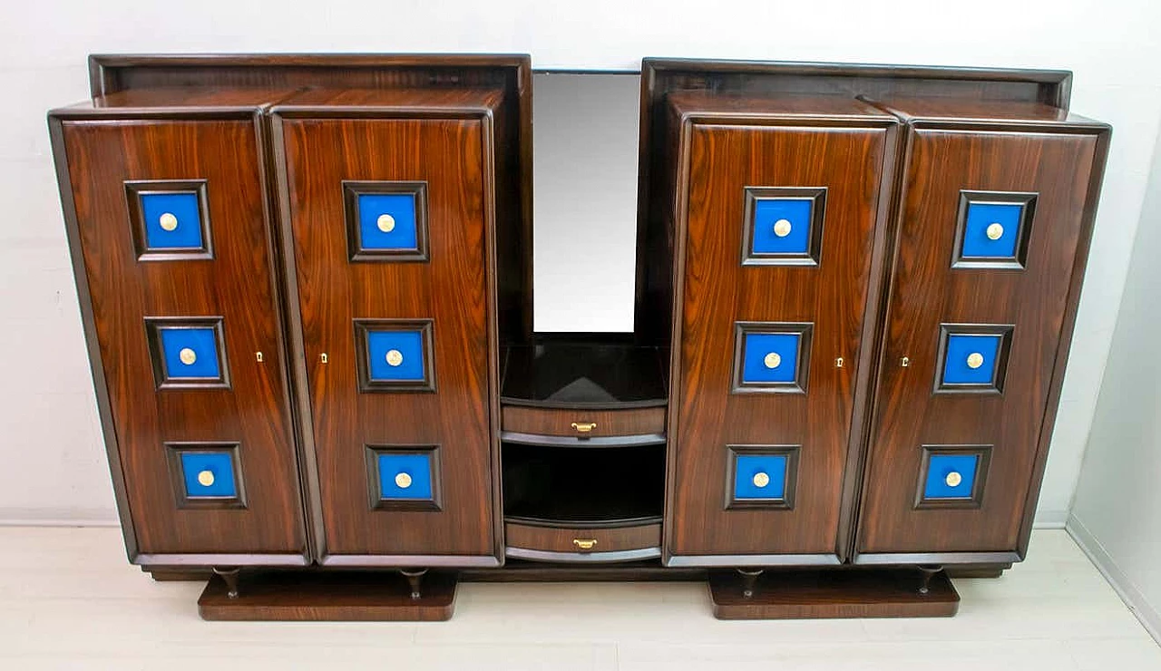 Walnut bar cabinet by Guglielmo Ulrich for Arredamenti Casa, 1940s 14