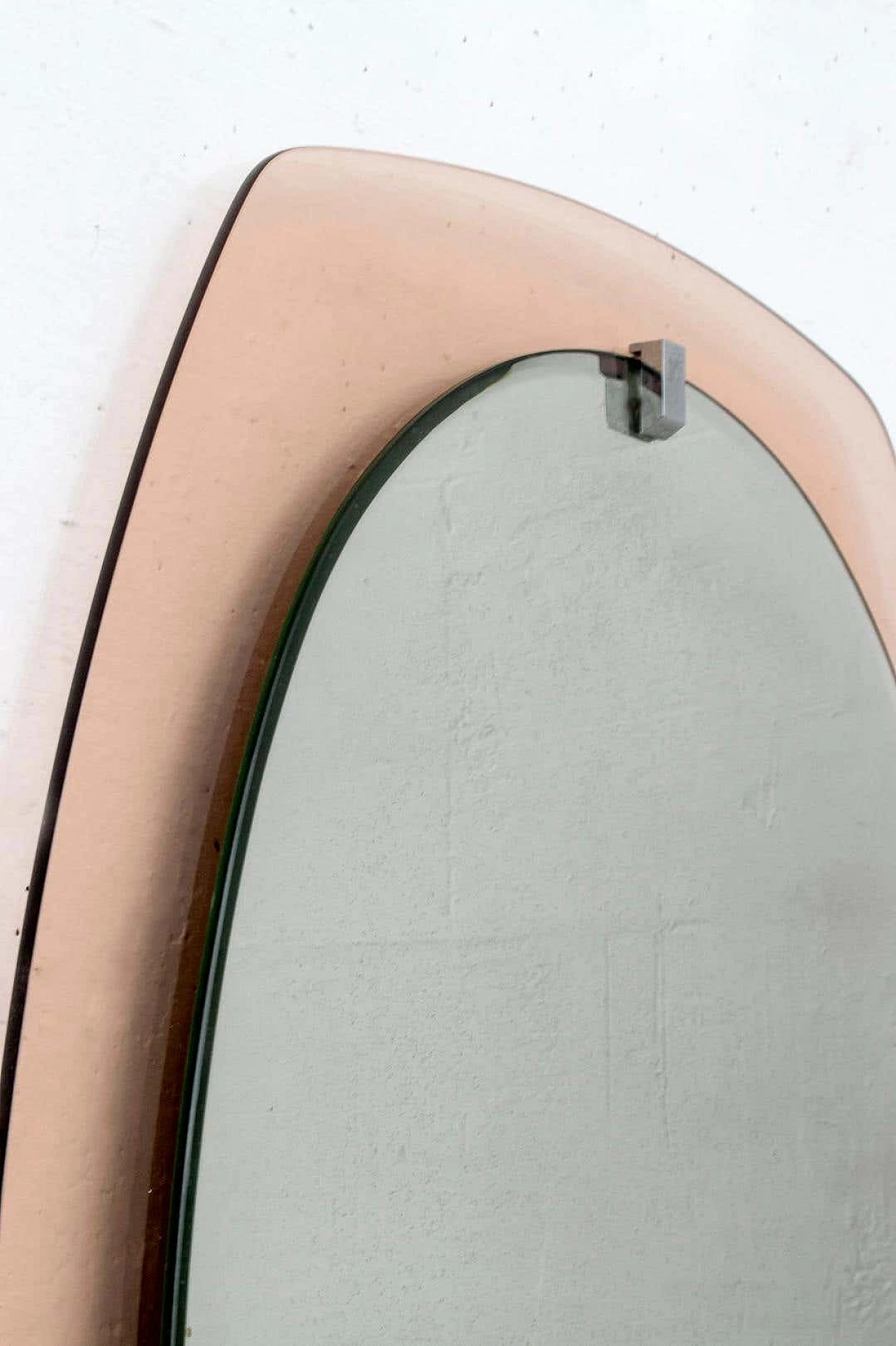 Wall mirror with caramel glass frame for Veca, 1960s 6
