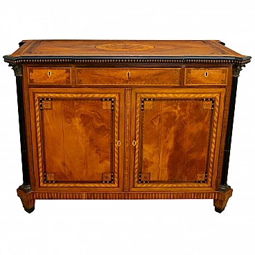 Napoleon III sideboard inlaid with geometric floral motifs, 1850