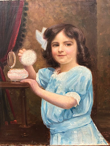 L. Falere, Le prime vanità, olio su tela, 1909